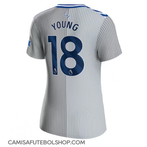 Camisa de time de futebol Everton Ashley Young #18 Replicas 3º Equipamento Feminina 2023-24 Manga Curta